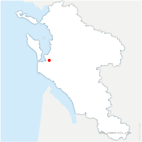 carte de localisation de Marennes-Hiers-Brouage 