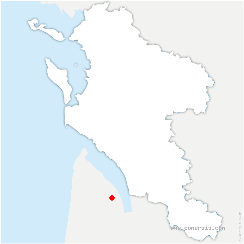 carte de localisation de Montignac-le-Coq