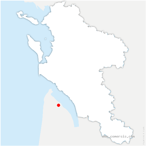 carte de localisation de Montmoreau