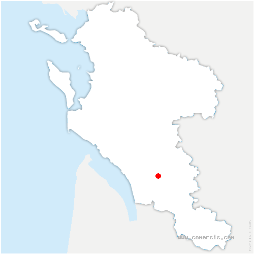 carte de localisation de Saint-Genis-de-Saintonge