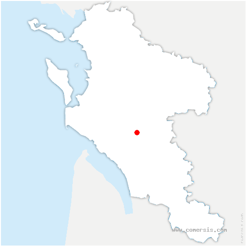 carte de localisation de Thénac