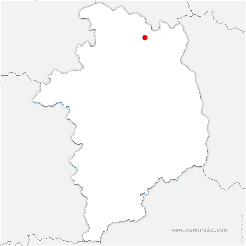 carte de localisation de Dampierre-en-Crot