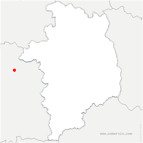 carte de localisation d'Huisseau-sur-Mauves