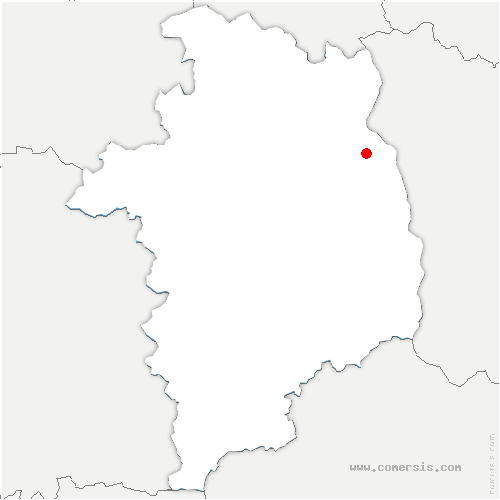 carte de localisation de Paudy