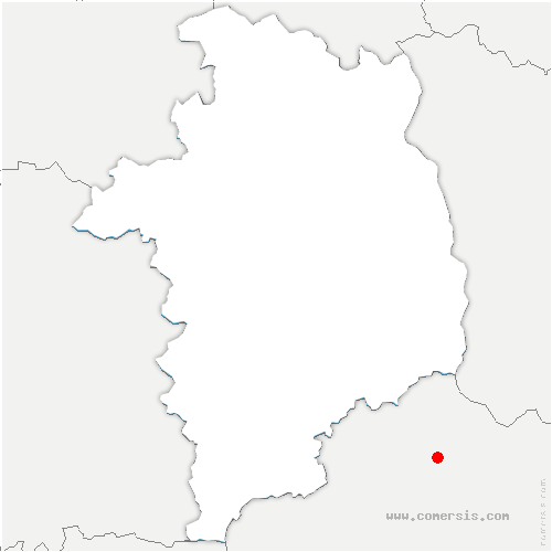 carte de localisation de Pouligny-Notre-Dame