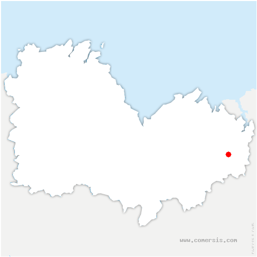 carte de localisation de Brusvily