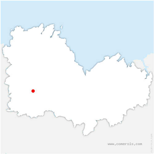 carte de localisation de Peumerit-Quintin