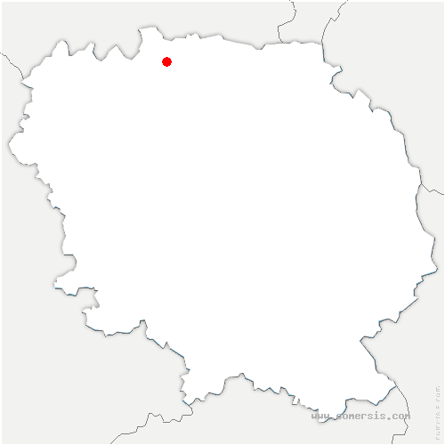 carte de localisation de Chéniers