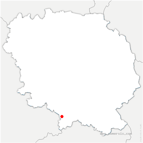 carte de localisation de Faux-la-Montagne