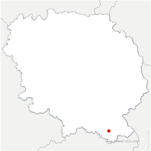 carte de localisation de Saint-Oradoux-de-Chirouze