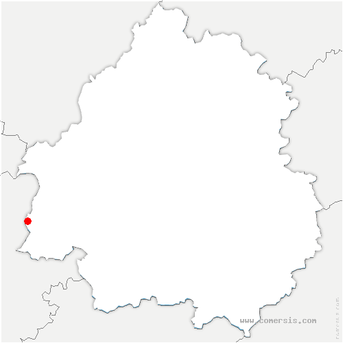 carte de localisation de Louignac