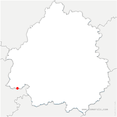 carte de localisation de Saint-Cernin-de-Larche