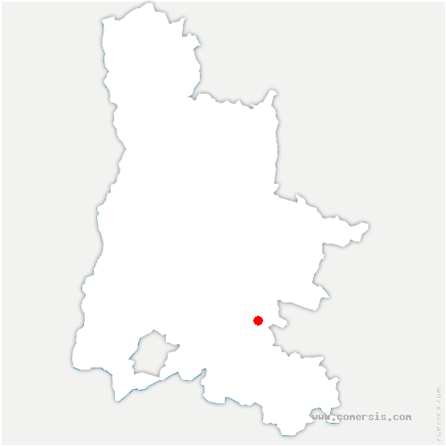 carte de localisation de Cornillon-sur-l'Oule