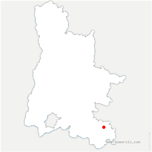 carte de localisation de la Salle-en-Beaumont