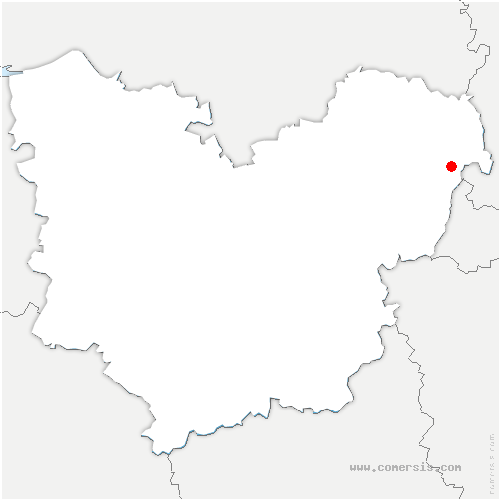 carte de localisation de Bonneville-la-Louvet