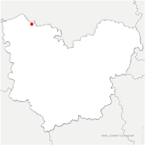 carte de localisation de Sainte-Croix-sur-Aizier