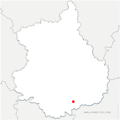 carte de localisation de Bazoches-en-Dunois