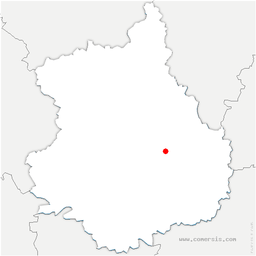 carte de localisation de Berchères-les-Pierres