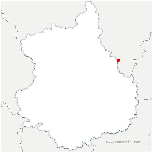 carte de localisation de Bleury-Saint-Symphorien