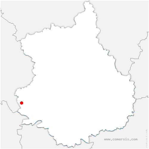 carte de localisation de Coudray-au-Perche