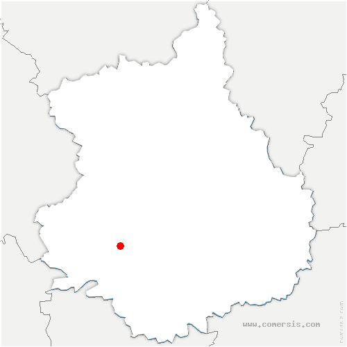 carte de localisation de Dampierre-sous-Brou