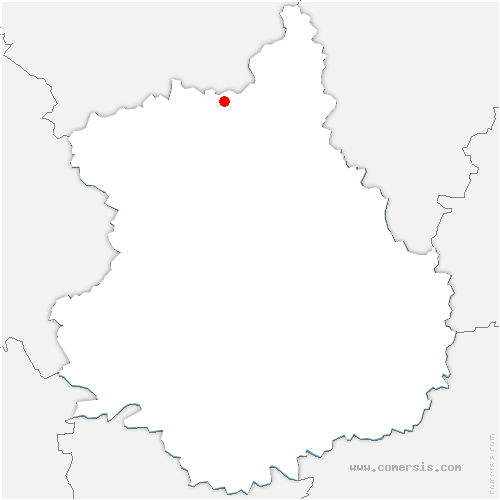 carte de localisation de Louvilliers-en-Drouais