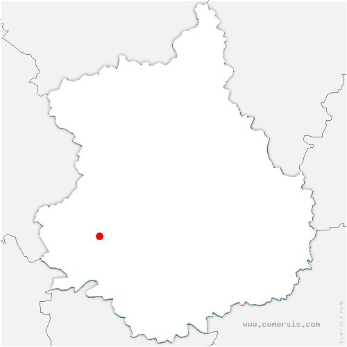 carte de localisation de Luigny