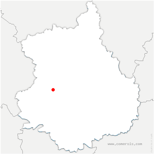 carte de localisation de Nonvilliers-Grandhoux