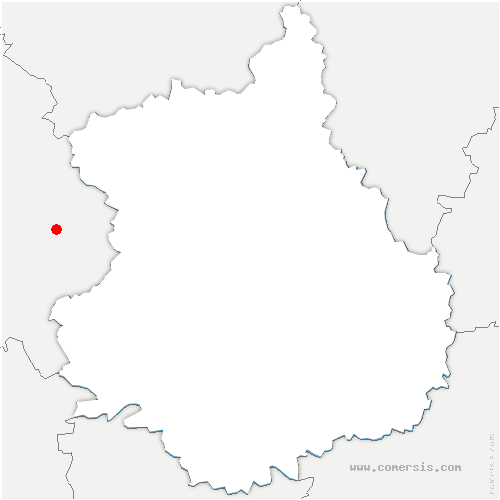 carte de localisation de Rozières-en-Beauce