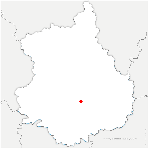 carte de localisation de Vitray-en-Beauce