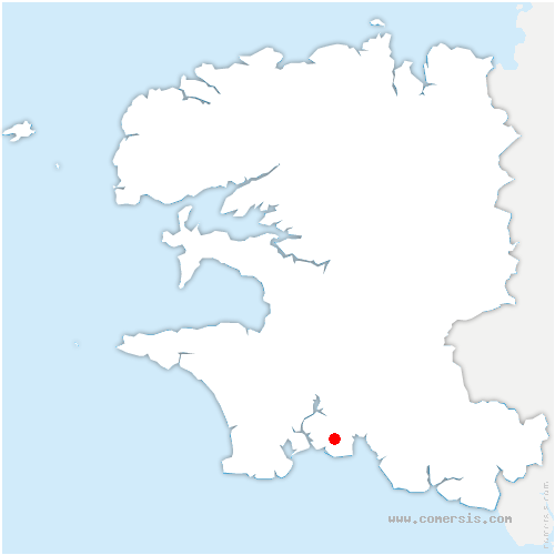 carte de localisation de Bénodet