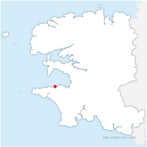 carte de localisation de Beuzec-Cap-Sizun