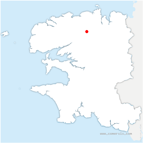 carte de localisation de Bodilis