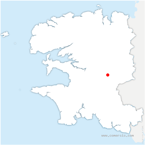 carte de localisation de Châteauneuf-du-Faou