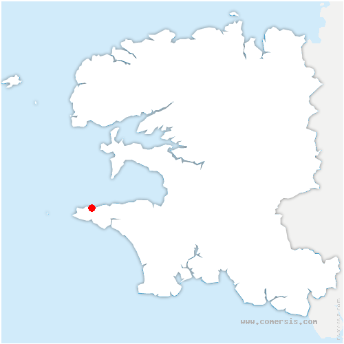 carte de localisation de Cléden-Cap-Sizun