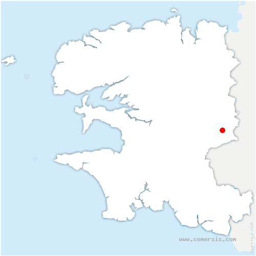 carte de localisation de Cléden-Poher