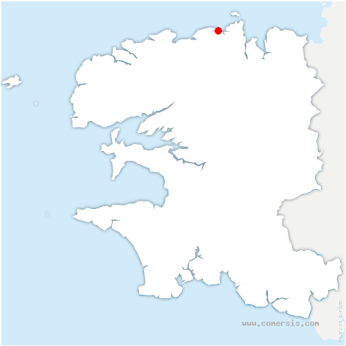 carte de localisation de Cléder