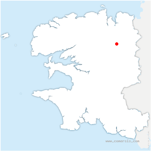 carte de localisation du Cloître-Saint-Thégonnec