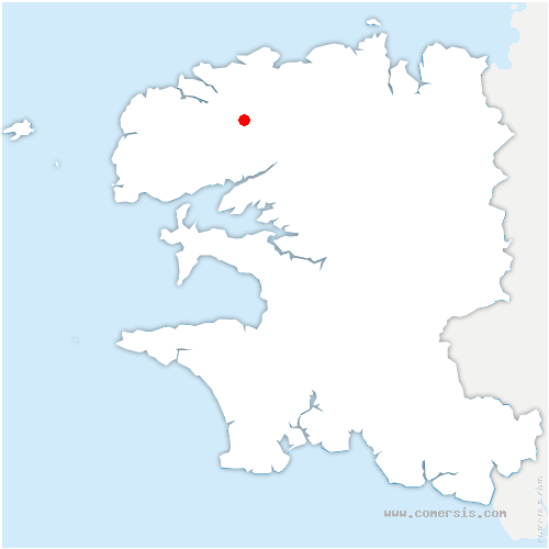 carte de localisation du Drennec