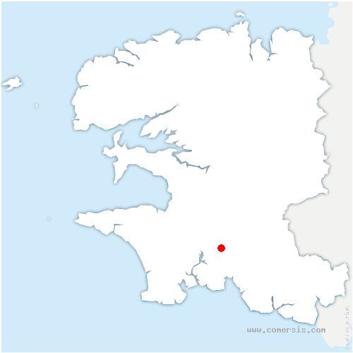 carte de localisation d'Ergué-Gabéric