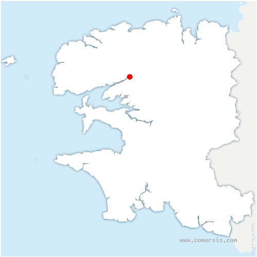 carte de localisation de la Forest-Landerneau