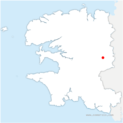 carte de localisation de Landeleau