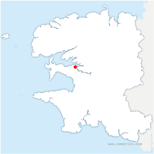 carte de localisation de Landévennec