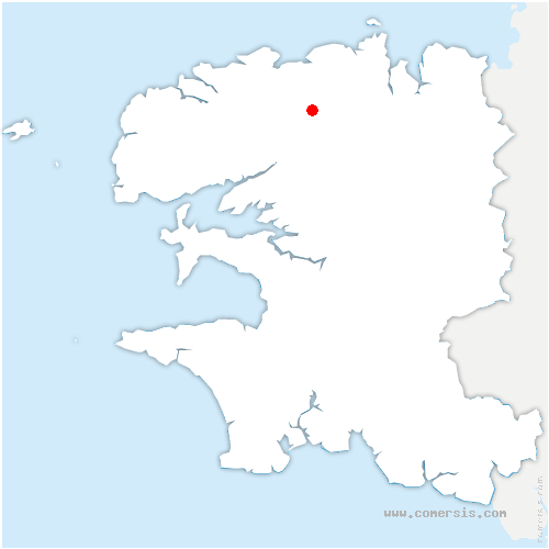 carte de localisation de Lanhouarneau