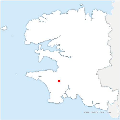 carte de localisation de Plogastel-Saint-Germain