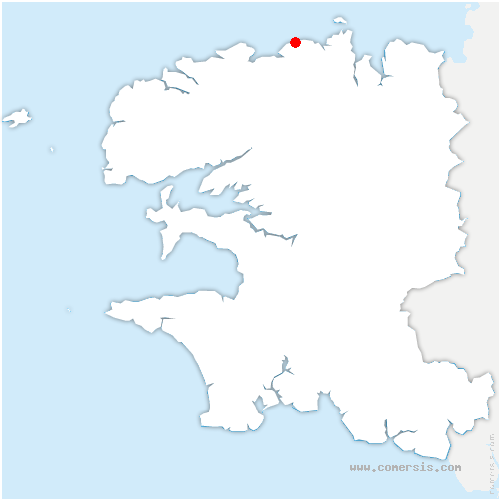 carte de localisation de Plouescat