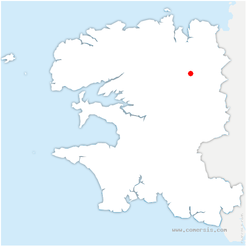 carte de localisation de Plounéour-Ménez