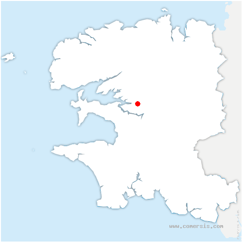 carte de localisation de Pont-de-Buis-lès-Quimerch