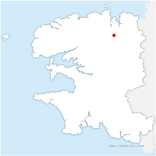 carte de localisation de Saint-Thégonnec-Loc-Éguiner