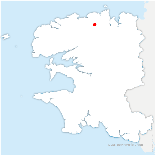 carte de localisation de Saint-Vougay